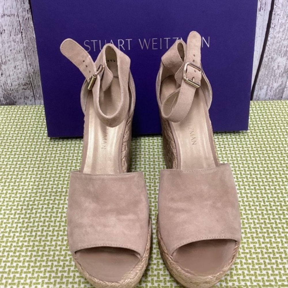 Stuart Weitzman’s Sohojute Limited Edition Gorgeous Woven Braided Wedges 8.5M - Picture 2 of 15